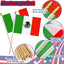 12 Banderas México 8x12pulg Madera Mini Decorativas