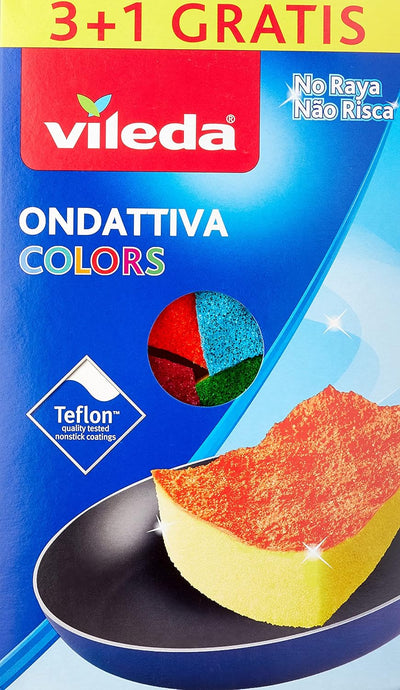 Esponja multicolor 5.1x8.7pulg 4 pzas