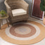 Alfombra exterior trenzada 3x5ft marrón reversible lavable