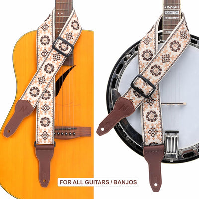 Correa guitarra cuero vaca 2pulg ajustable reemplazo