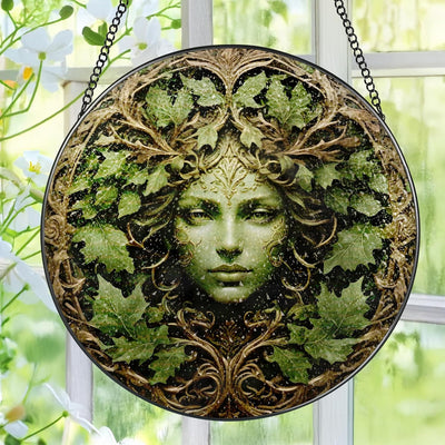 Atrapasol vidrio emplomado colgante 8pulg decoración ventana