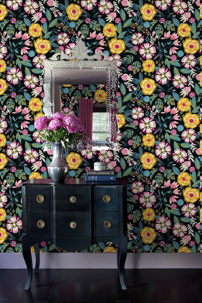 Papel tapiz bohemio despegable 17.3x9.8pulg