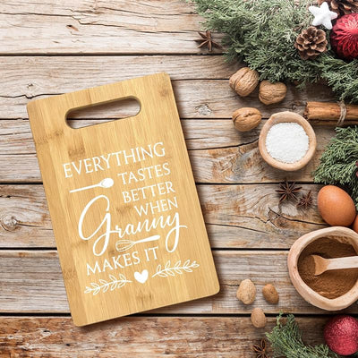 Tabla cortar bambú decoración cocina regalo abuela
