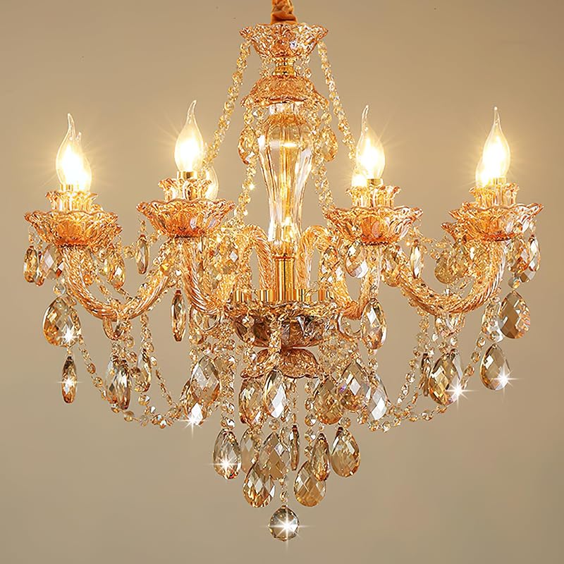 Candelabro de velas K9 8 luces cristal moderno para comedor