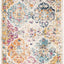 Alfombra decorativa 2'3"x4' crema y multicolor diseño bohemio