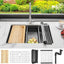 Fregadero cocina 32" acero inox con reborde