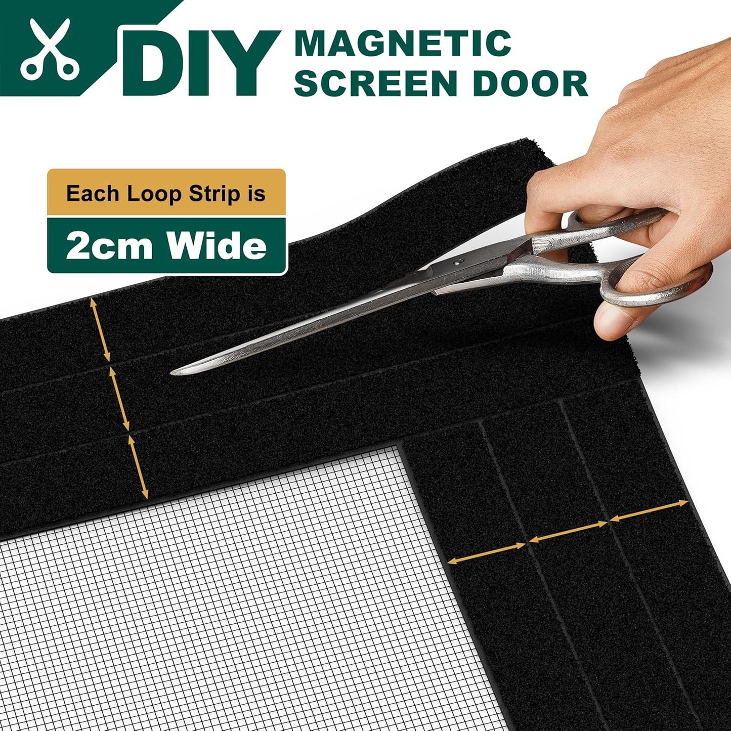 Puerta mosquitera magnética ajustable 70-74pulg