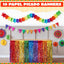 Juego de decoración del Cinco de Mayo con faldas de mesa de papel aluminio ondulado
