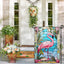 Banderas jardín flamenco 12x18pulg doble cara estilo retro