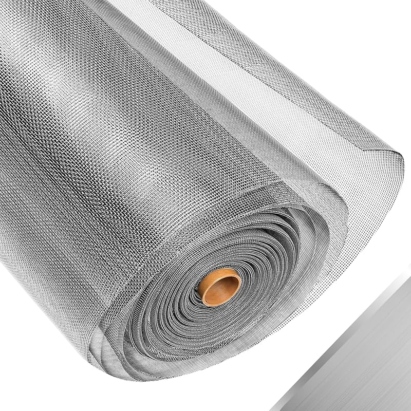 Rollo malla acero inox 47" x16ft para ventana puerta 22 Mesh