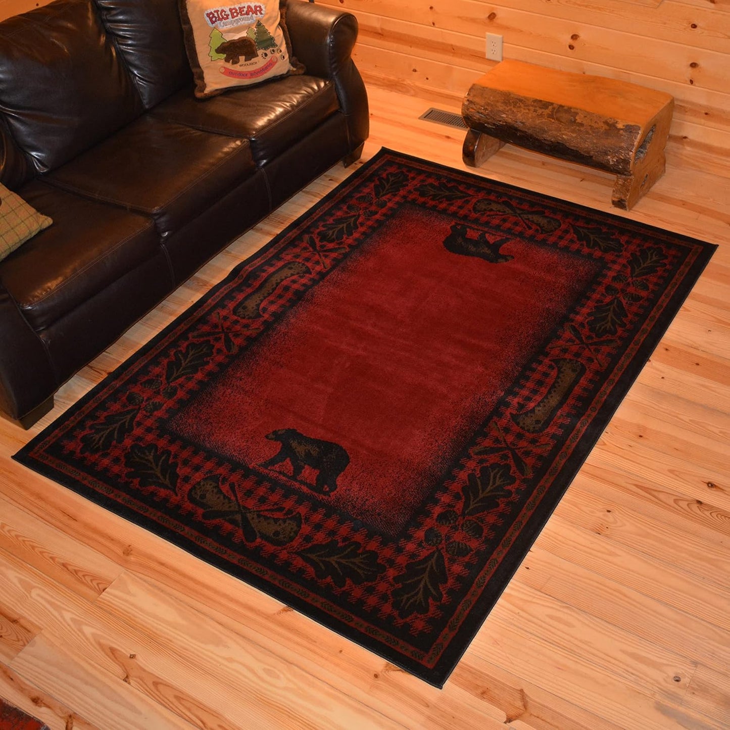 Alfombra oso caminar 2ft3" x 3ft3" color claro