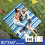 Manta picnic 80x60" impermeable plegable 3 capas azul