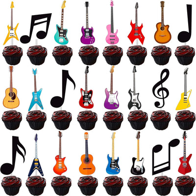 Decoración guitarra rock 48 pzas para fiestas y cumpleaños