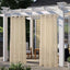 Cortina arpillera 2 paneles impermeables para pérgola