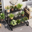 Soporte plantas 3 niveles hierro forjado resistente