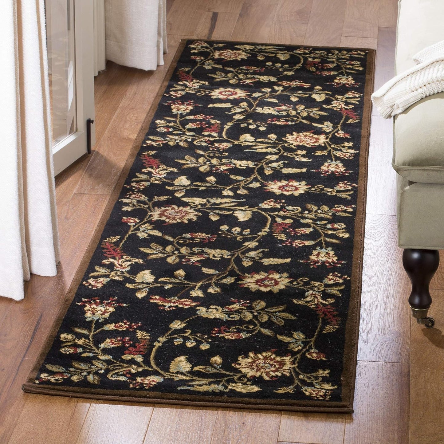 Alfombra Runner Lyndhurst 2'3x8' Negro Multicolor Fácil