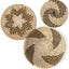 3 Pzas Cesta Decorativa Tejida Junco Estilo Bohemio