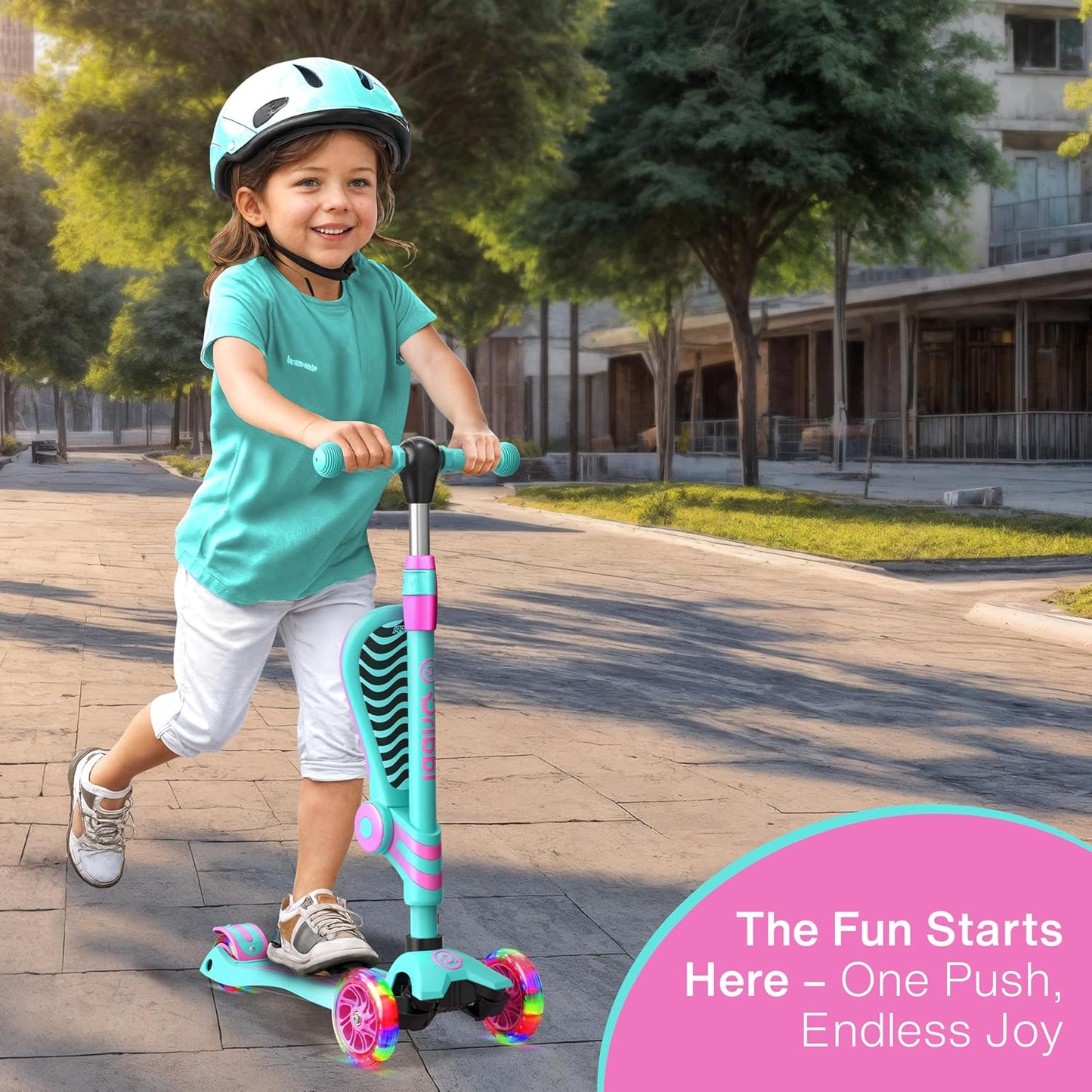 Patinete 3 ruedas para niños asiento ajustable ruedas