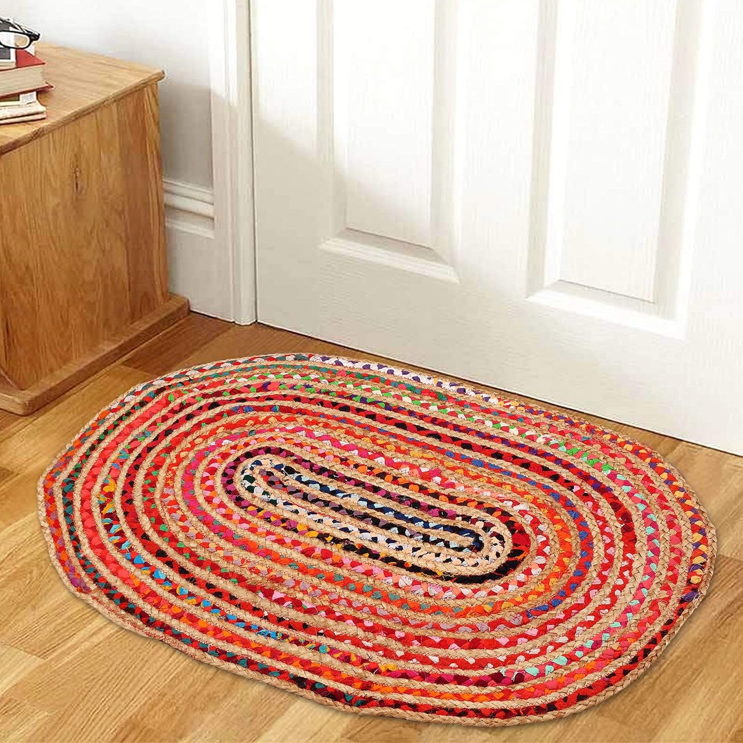 Alfombra de yute trenzada 2x3 para cocina y entrada