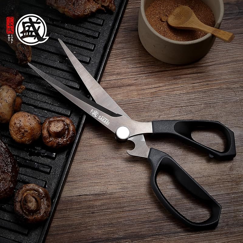 Tijeras cocina con revestimiento titanio para carne y verduras