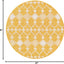 Alfombra exterior Trellis 3' redonda Amarillo/Marfil