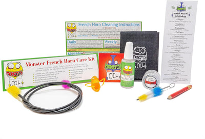 Kit cuidado cuerno francés con aceite válvula y cepillos