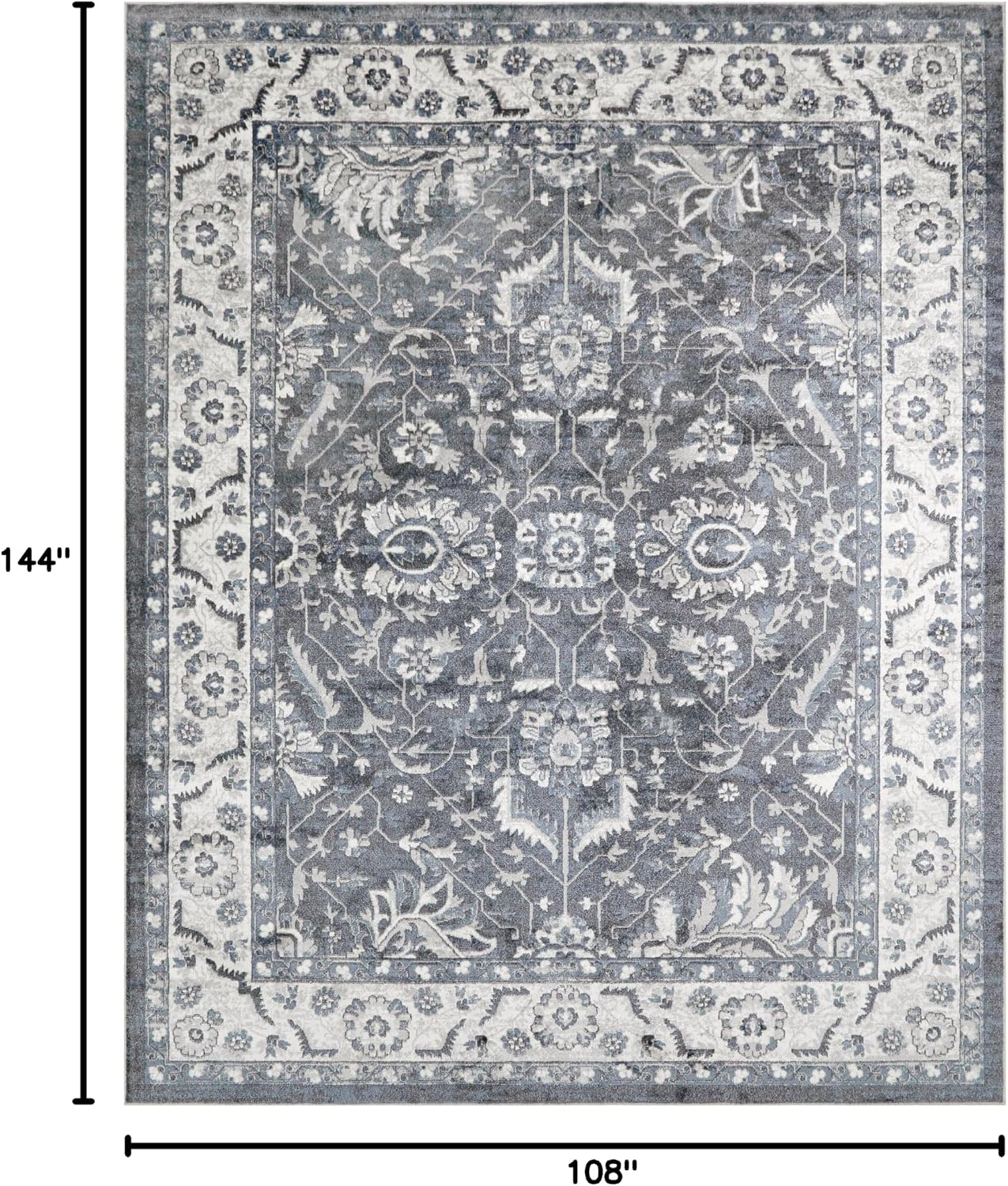 Alfombra lavable 9x12ft para dormitorio sala comedor