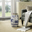 Taburete cerámica azul estilo Chinoiserie dragón