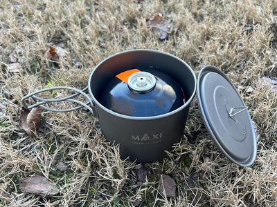 Olla titanio 30.4oz con tapa ultraligera camping