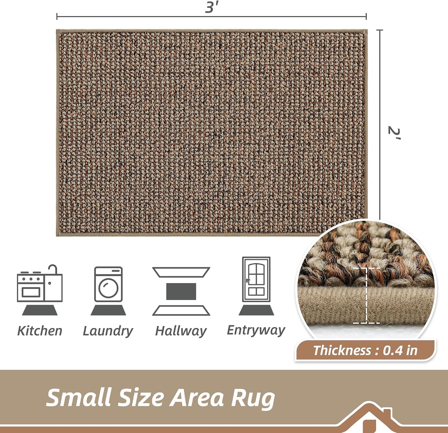 Alfombra entrada 2x3 antiderrap lavable absorbente