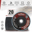 Pack 20 muelas circonita 5pulg disco lijado acero inox