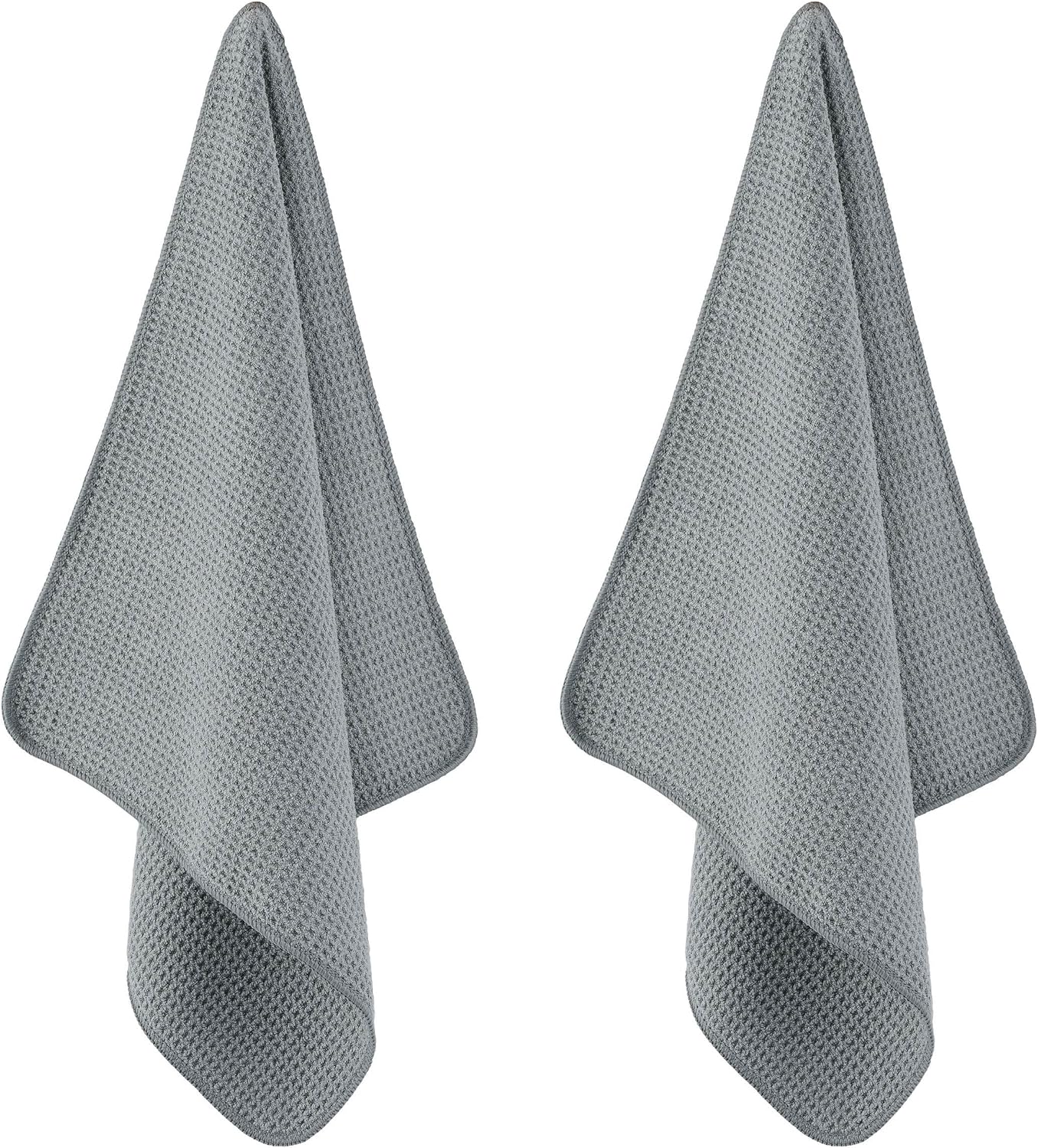 Toalla microfibra waffle gris 6 Pzas