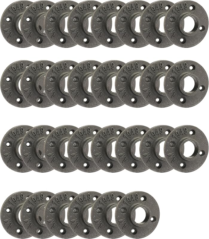 Brida piso 1" set 30 hierro maleable estilo industrial