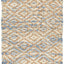 Alfombra pasillo 2ft3pulg x 8ft tejida a mano natural y azul