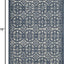 Alfombra decorativa 4x6ft marfil y azul marino lana marroquí