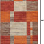 Alfombra abstracta moderna otoñal 5'3"x8' multicolor