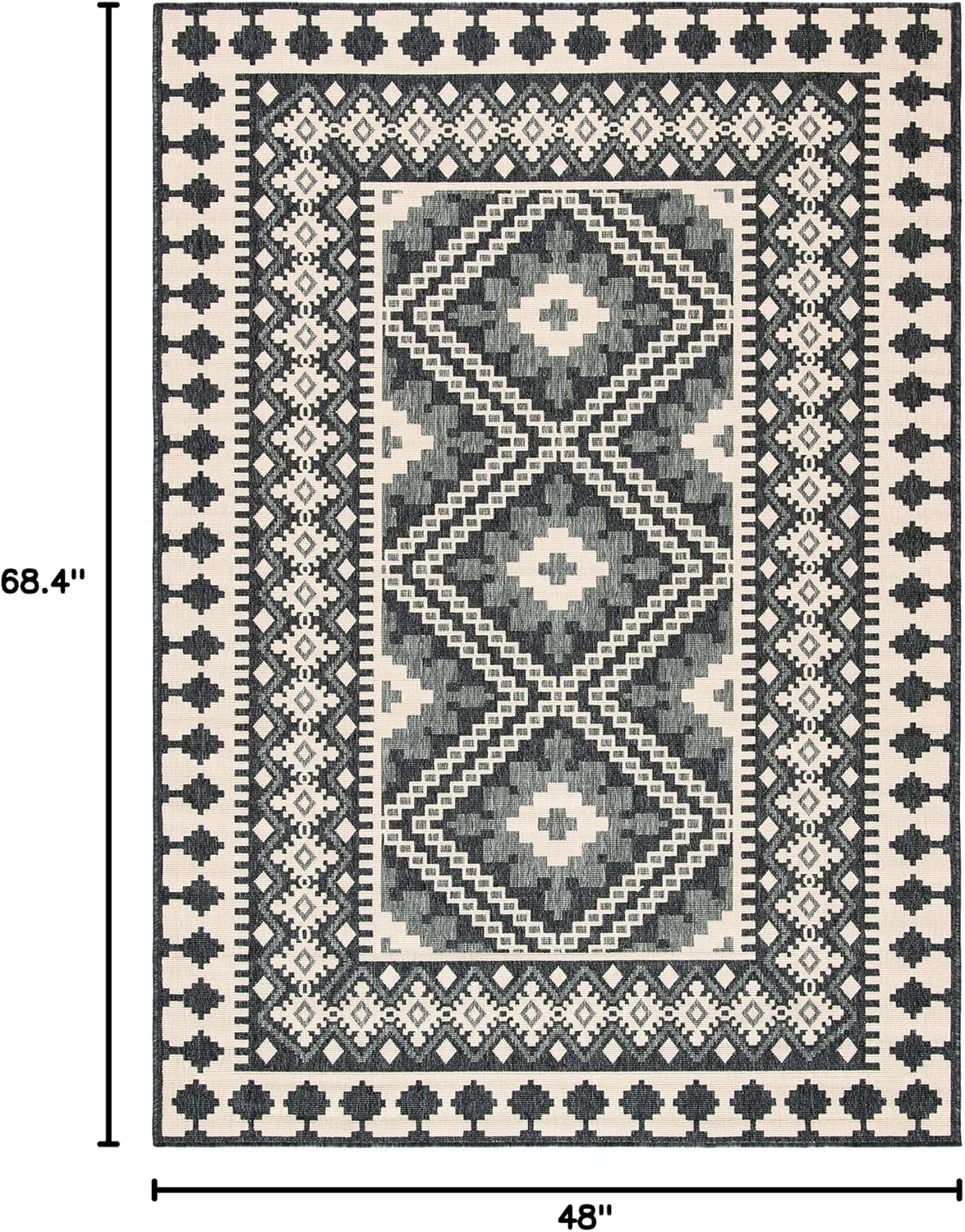 Alfombra interior exterior 2x3ft 7" Polipropileno