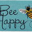 Felpudo fibra coco abeja feliz 18x30"