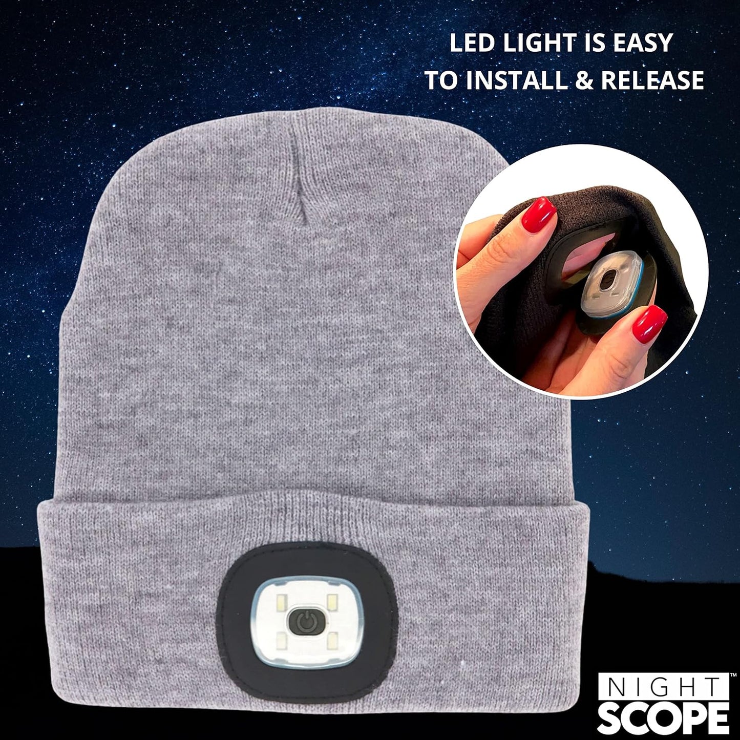 Gorro faro LED recargable para actividades al aire libre