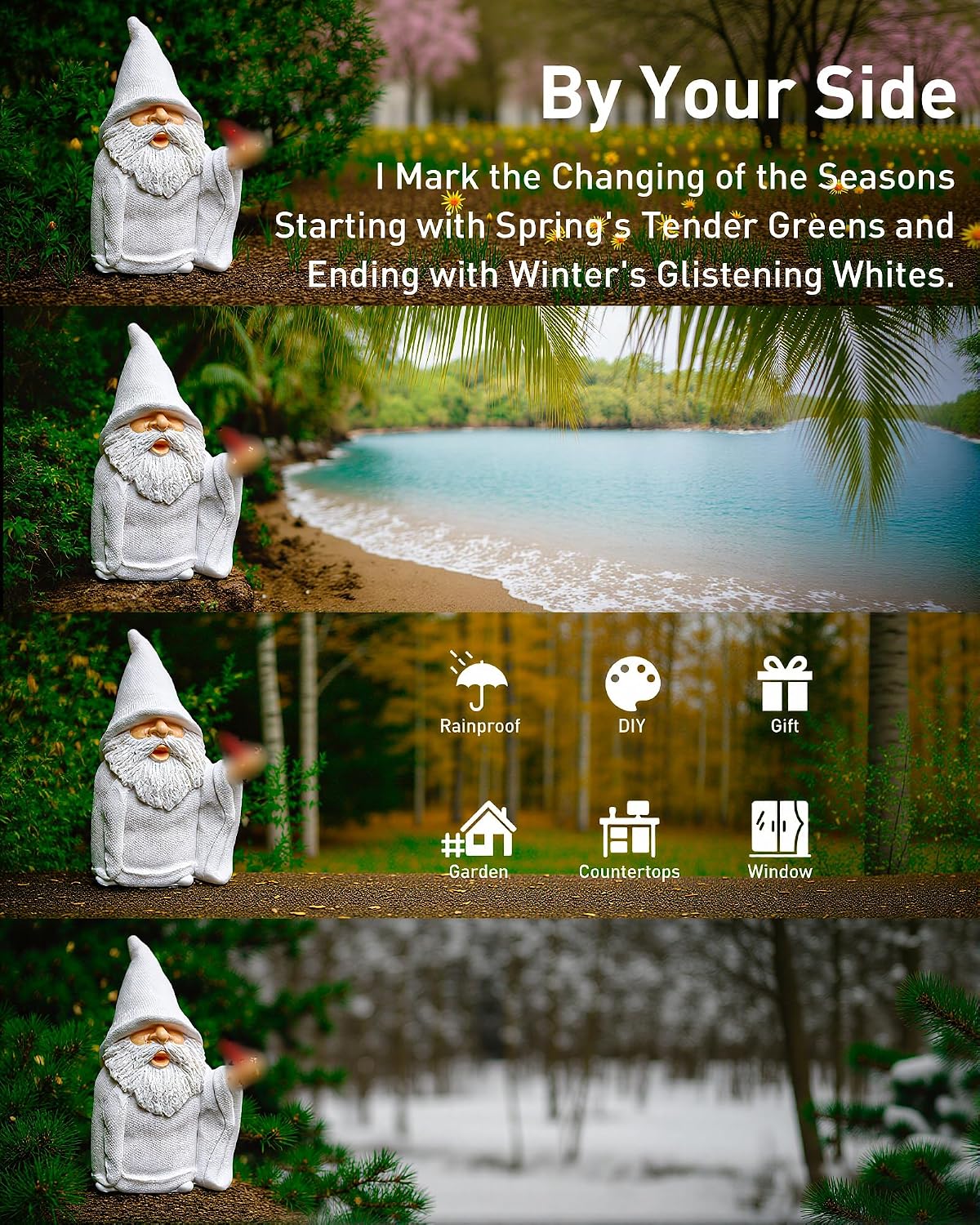 Gnomos traviesos con pipa 5.9pulg decoración jardín