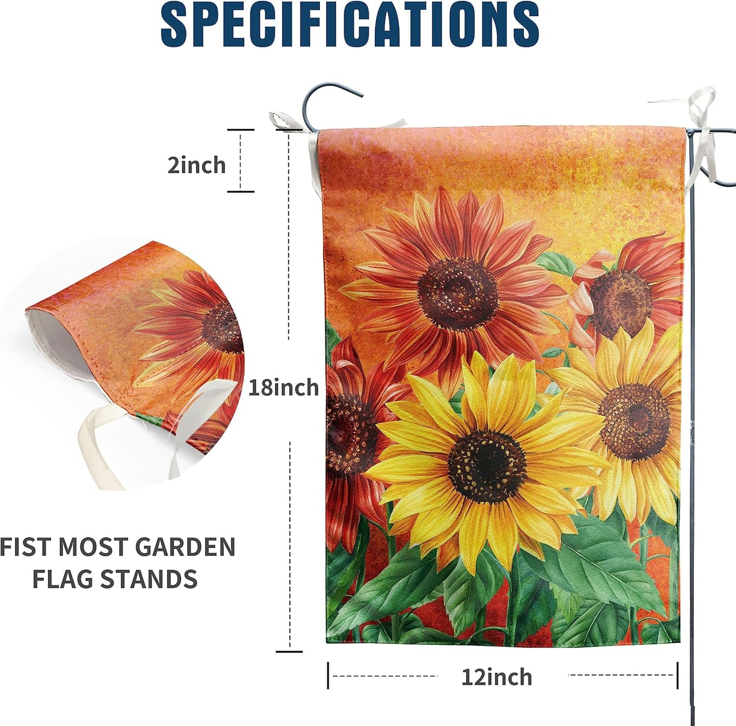 Bandera otoño doble cara 12x18" decoración exterior