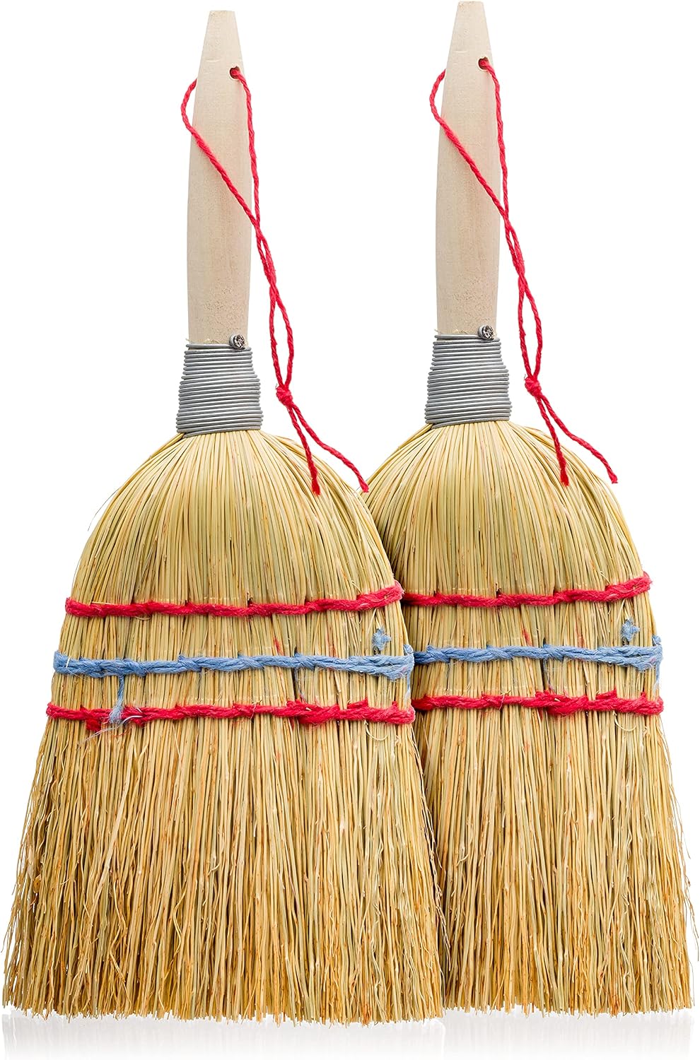 Cepillo mano mango madera paja arroz set 2 10pulg