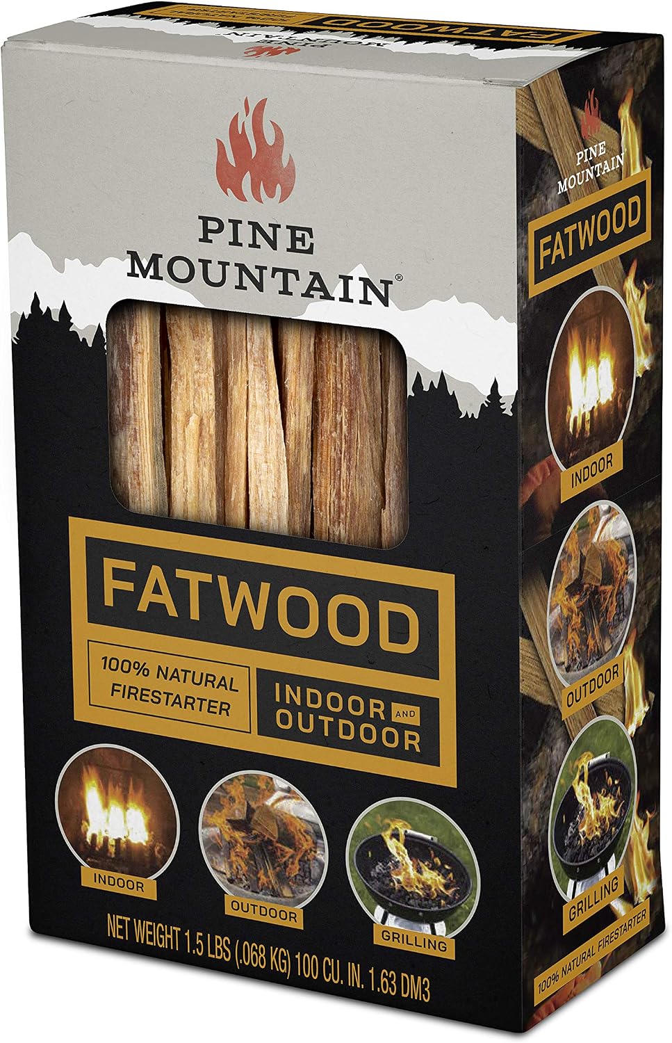 Varillas Fatwood para iniciar fuego interior y exterior 1.5lb