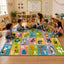 Tapete piso educativo para niños con ABC y animales
