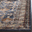 Alfombra tradicional oriental 3x5ft color azul rey/marfil