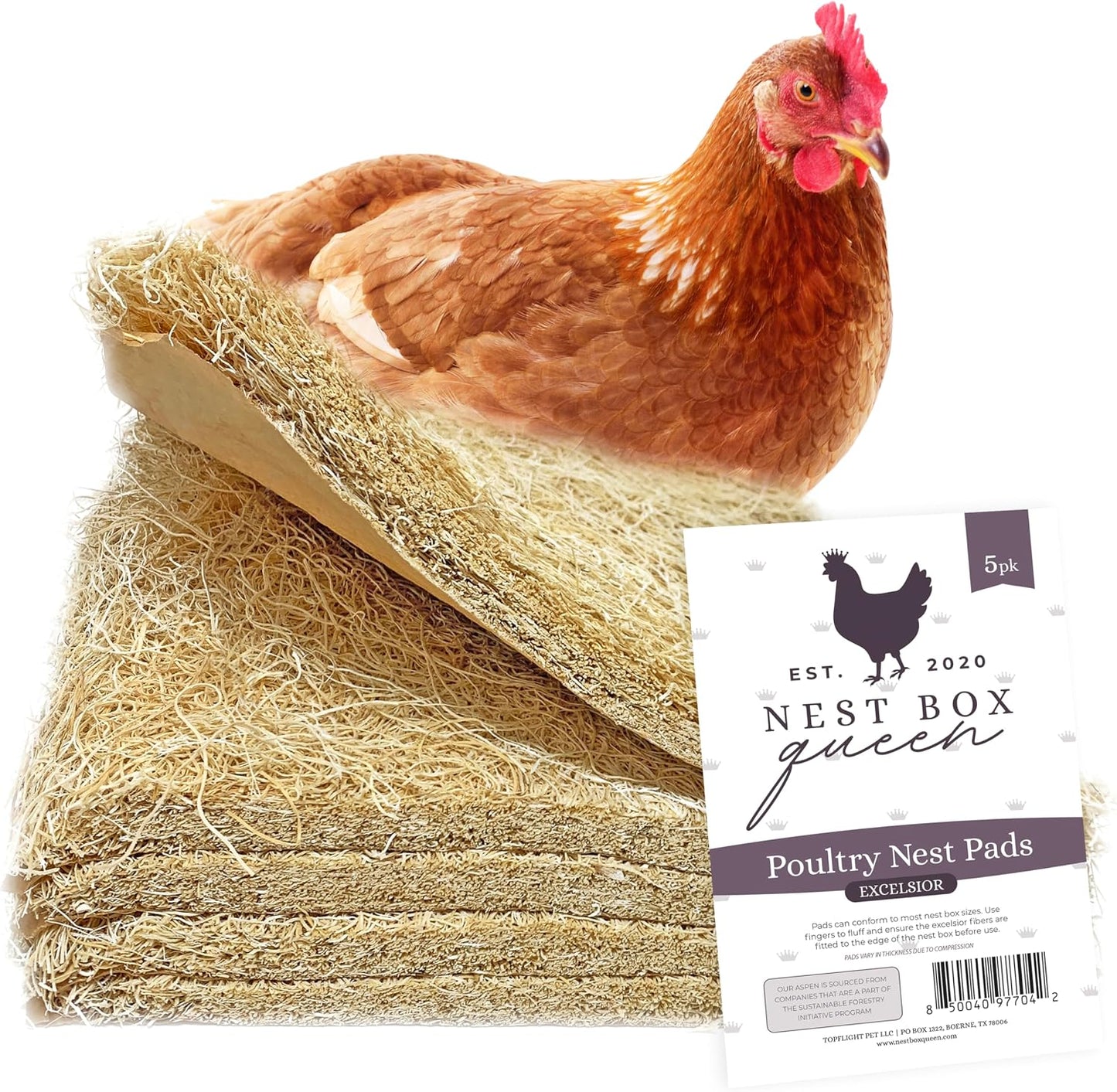 Almohadillas nido aves corral pack 5