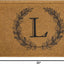Tapete puerta entrada monograma 1'6x2'6 fibra coco al aire