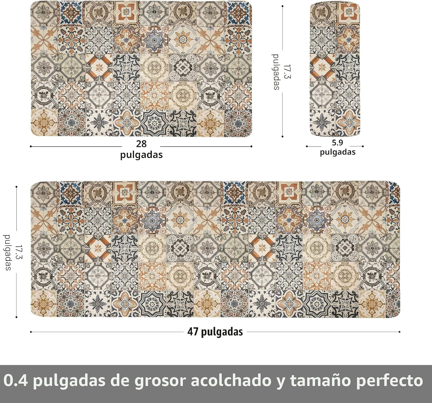 Set 2 Pzas Alfombras Cocina Espuma Antideslizantes