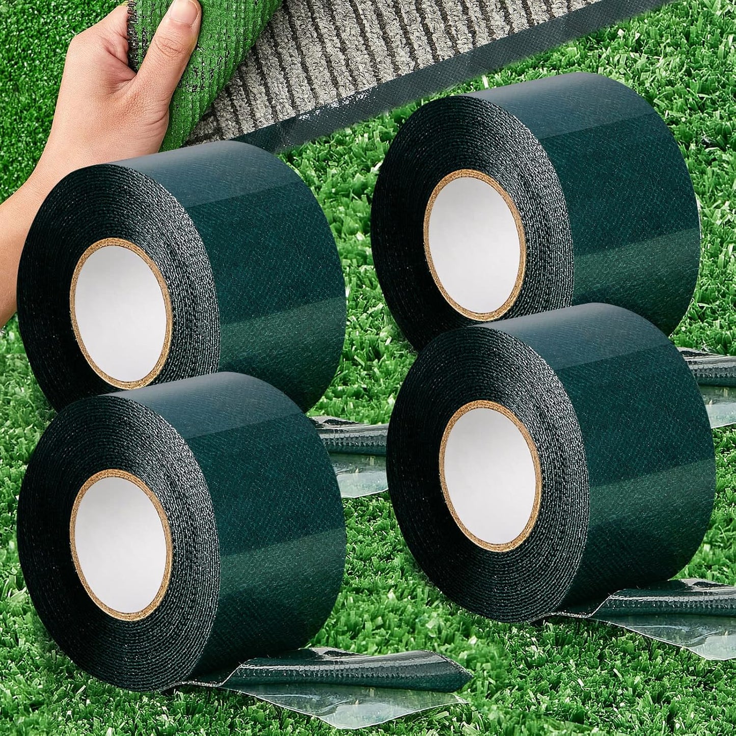 Cinta césped artificial doble cara 2pulg x16.5ft autoadhesiva