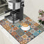 Alfombrilla secado platos multicolor azulejos goma